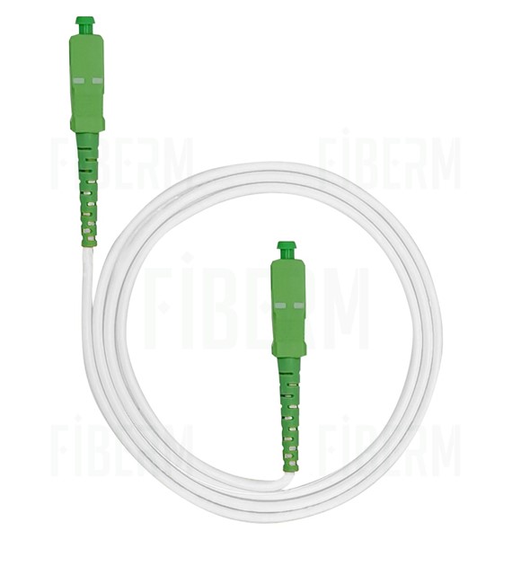 FIBERM Patchcord SC/APC-SC/APC 15m Single Mode Simplex włókno G657B3 3,0mm PVC
