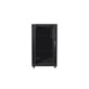 FIBERM RACK Cabinet 19'' Standing 42U Width/Depth - 600/1000mm Black Glass Door