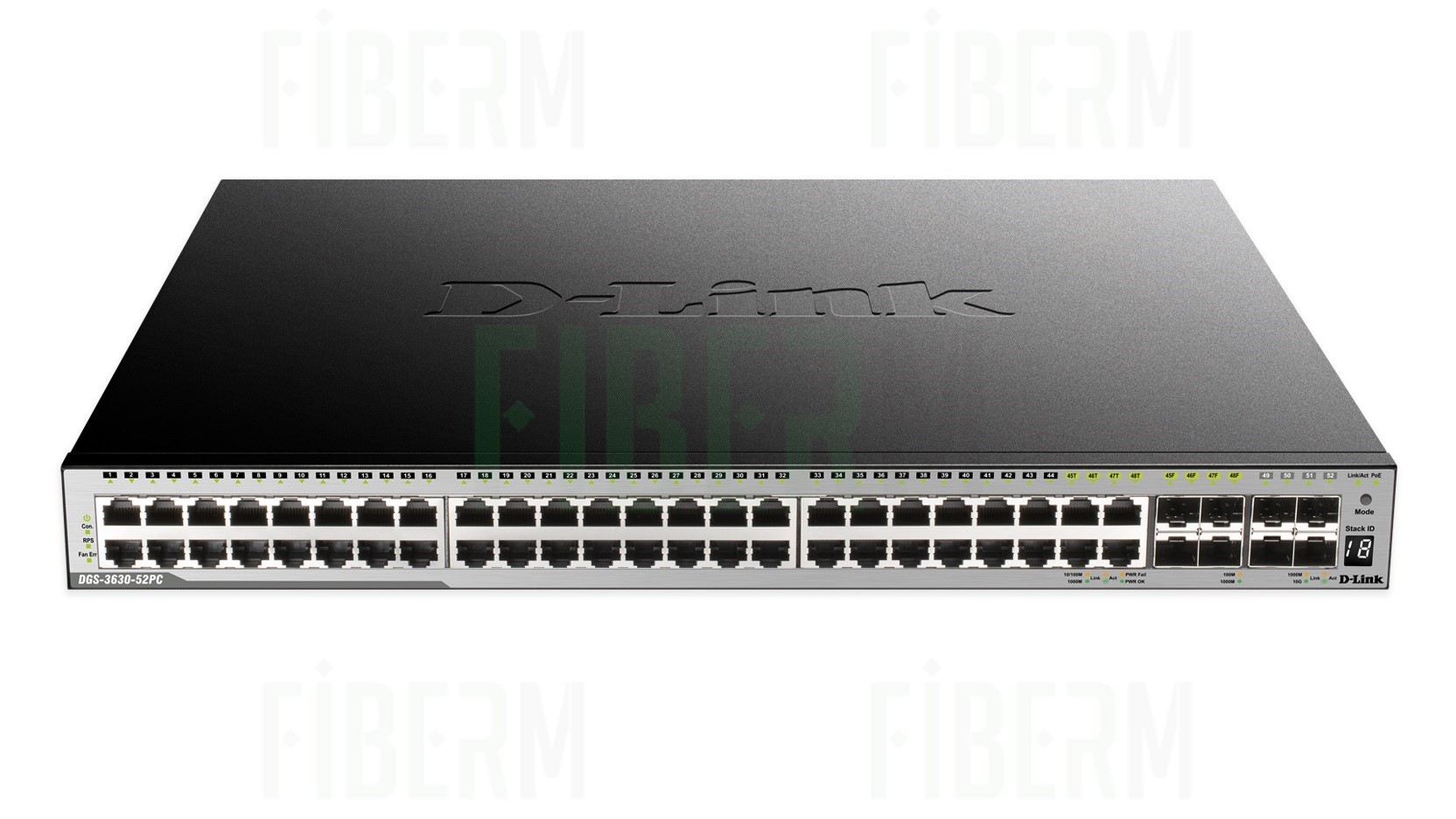 D-LINK DGS-3630-52PC/SI Switch Zarządzalny 44 x 10/100/1000 PoE 370W 4 x SFP+ 4 x SFP