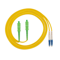 FIBERM Patchcord SC/APC-LC/UPC 10m Single Mode Duplex włókno G652D 3,0mm PVC
