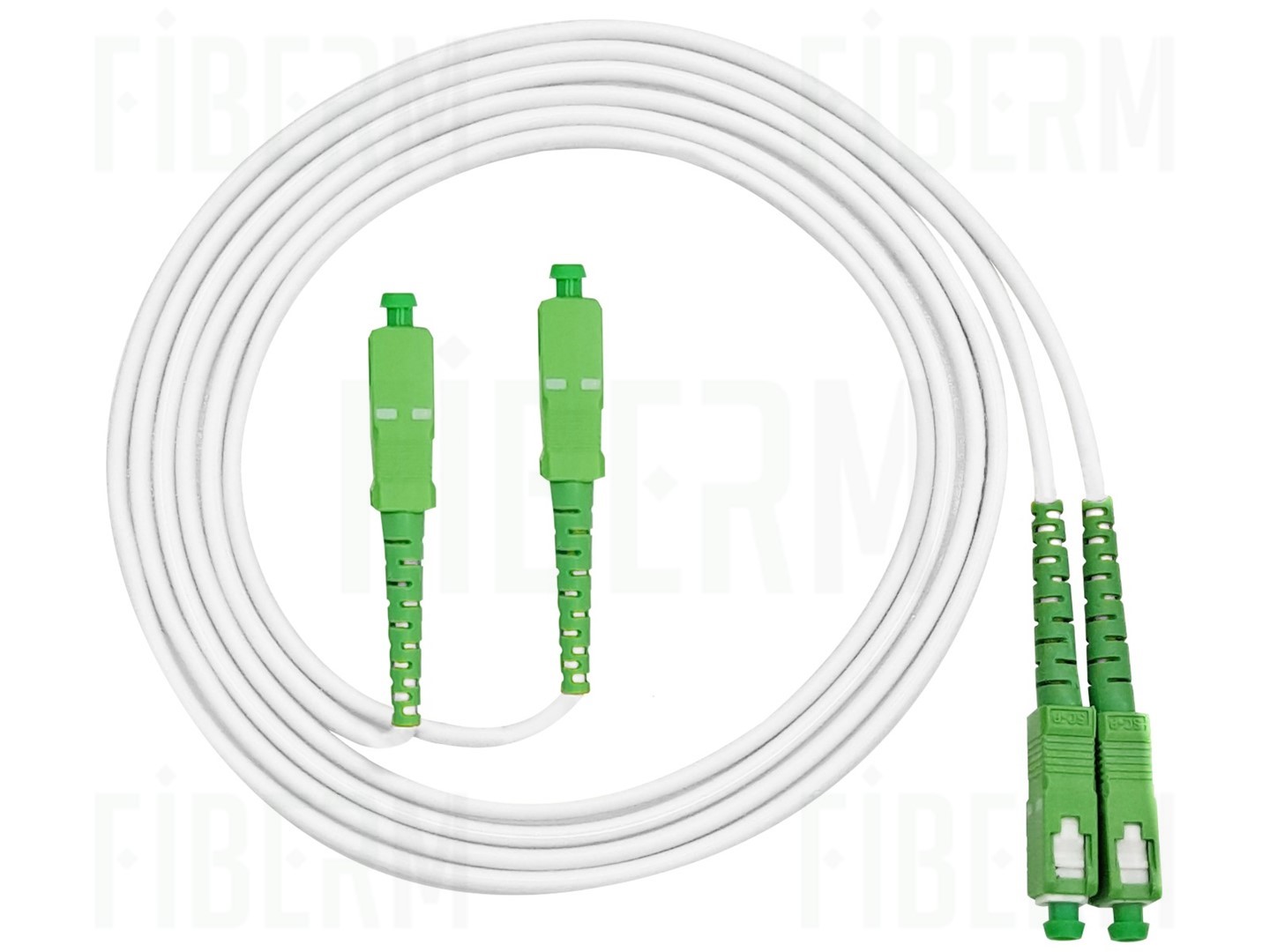 FIBERM Patchkabel SC/APC-SC/APC 2m Single Mode Duplex Fiber G657A 2 8x300