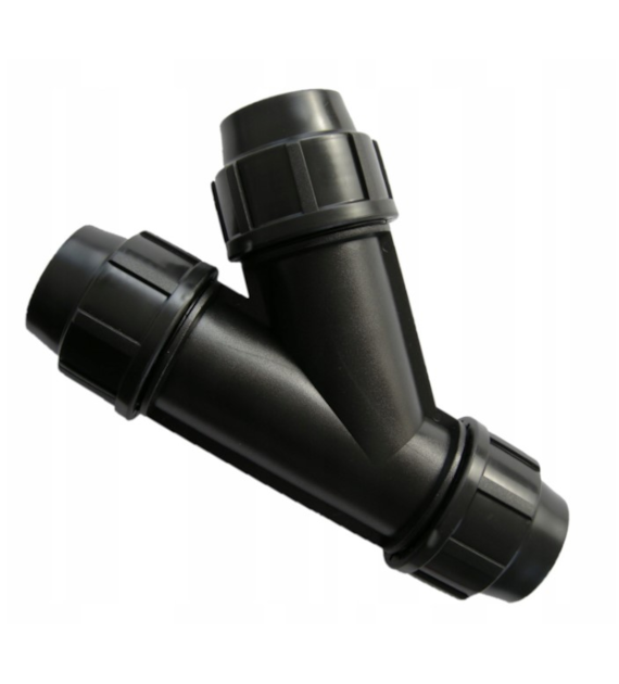 Trójnik do rury 40mm Y 45 stopni ,rozgałęzienie rurociągu HDPE