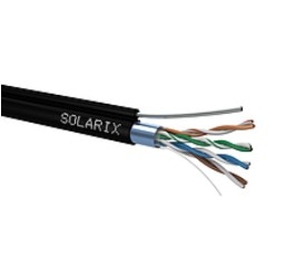 SOLARIX kabel instalacyjny zewnętrzny samonośny FTP CAT5E szpula 305 m SXKD-5E-FTP-SAM