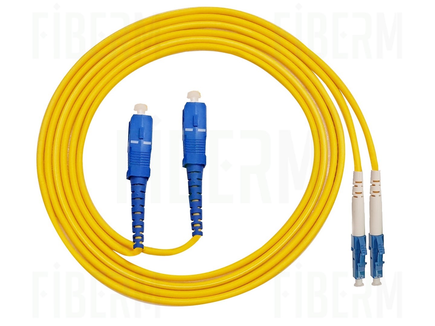 FIBERM Patchcord SC/UPC-LC/UPC 5m Single Mode Duplex fiber G652D 3