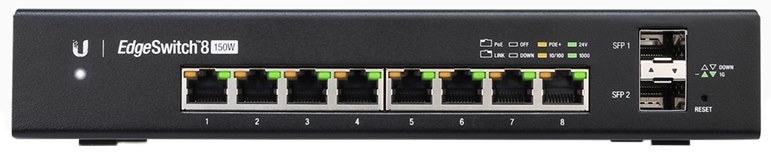 Ubiquiti EdgeSwitch ES-8-150W 8x GE, 2x SFP, PoE