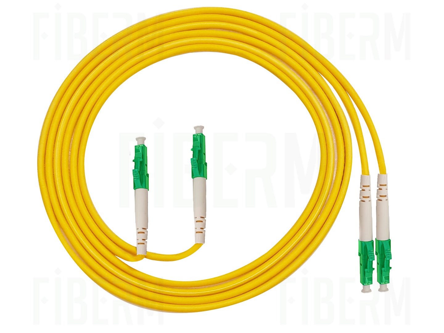 FIBERM GOLD patchcord LC/APC-LC/APC 2m Single Mode Duplex włókno G652D 2,0mm