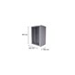 FIBERM Hanging Rack Cabinet 19  18U depth 600mm, grey, glass door