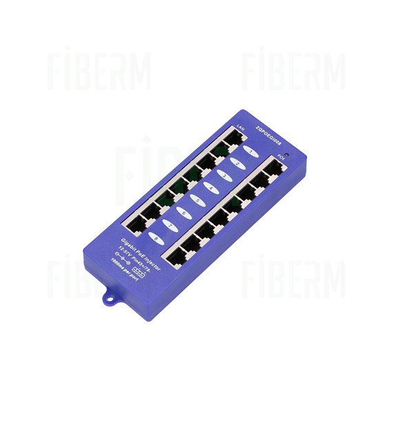 Inyector PoE Extralink Luna de 8 puertos en modo Gigabit B