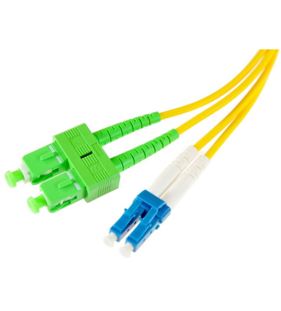 OPTO Patchcord SC/APC-LC/UPC 2m Single Mode Duplex włókno G652D 3,0mm PVC