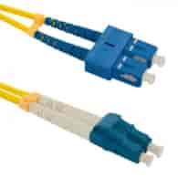 OPTO Patchcord SC/UPC-LC/UPC 1m Single Mode Duplex włókno G652D 3,0mm PVC