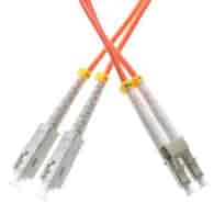 OPTO Patchcord SC/UPC-LC/UPC 2m Multi Mode Duplex włókno OM2 3,0mm PVC