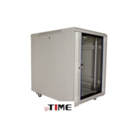 ipTIME Szafa RACK 19`  15U głębokość 800mm szara drzwi szklane
