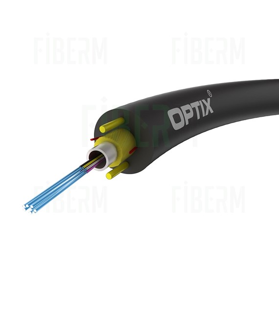 OPTIX Kabel światłowodowy FRP Z-XOTKtcd 12J OM2 (50/125), jednotubowy, średnica 5,3mm