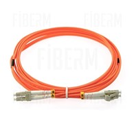 Cable de conexión de fibra óptica FIBERM LC/UPC-LC/UPC de 20m fibra dúplex multimodo OM2 3