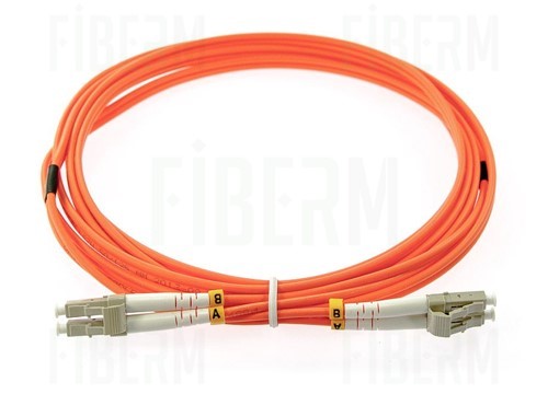 Cable de conexión de fibra óptica FIBERM LC/UPC-LC/UPC de 20m fibra dúplex multimodo OM2 3