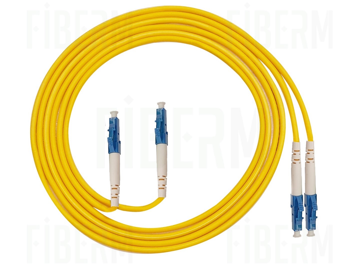 FIBERM Patchcord LC/UPC-LC/UPC 3m Jednomódový duplexní kabel G652D 2