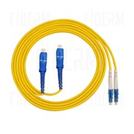 FIBERM Patchcord SC/UPC-LC/UPC 3m Jednomódový duplexní kabel G652D 3