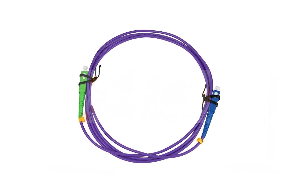 CONNLINK Patchcord SC/APC-SC/UPC 20m Single Mode Simplex włókno G657B3 3,0mm PURPLE