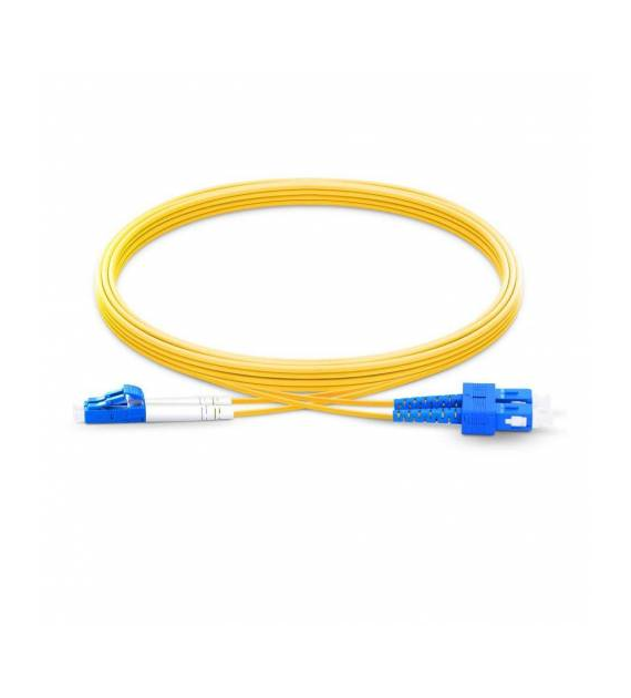 OPTO Patchcord SC/UPC-LC/UPC 15m Single Mode Duplex włókno G652D 3,0mm PVC