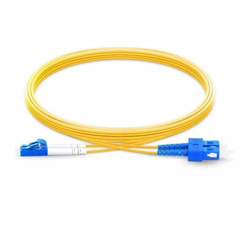 OPTO Patchcord SC/UPC-LC/UPC 15m Single Mode Duplex włókno G652D 3,0mm PVC