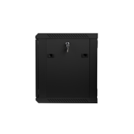 19'' Viseča Ohišja za omaro 6U 600mm Črna Kovinska Vrata + Ključavnice za Stranske Vrata