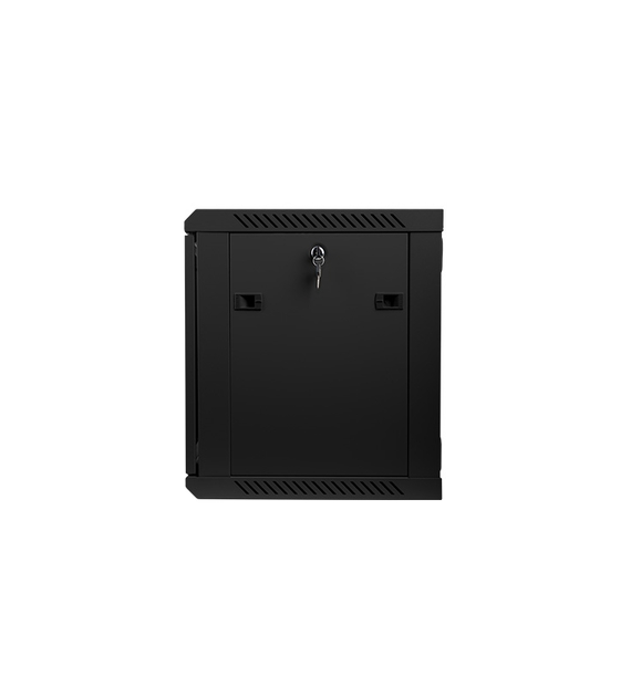 Szafa RACK 19`` wisząca 6U głębokość 600mm czarna drzwi metalowe + zamki do drzwi bocznych