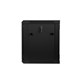 Gabinete colgante de rack de 19'' 6U 600mm con puerta metálica negra + cerraduras para puertas laterales