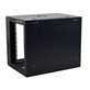 19'' Hanging Rack Cabinet 9U 600mm Black Metal Door + Locks for Side Doors