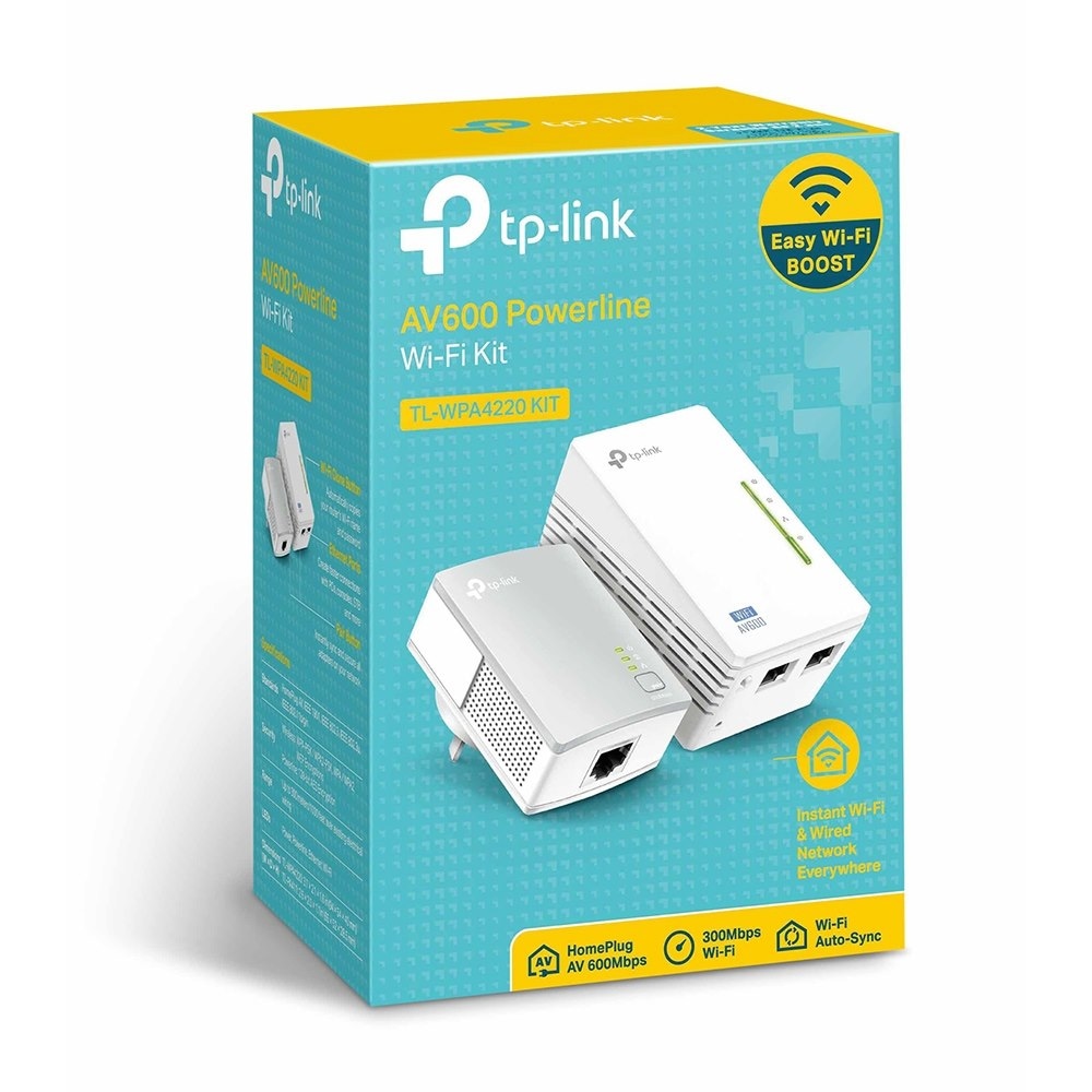 TP-LINK TL-WPA4220 KIT Zestaw transmiterów sieciowych PLC AV500 z punktem dostępowym N300