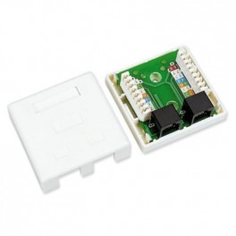 ipTIME gniazdko natynkowe  2 x RJ45 UTP CAT5E