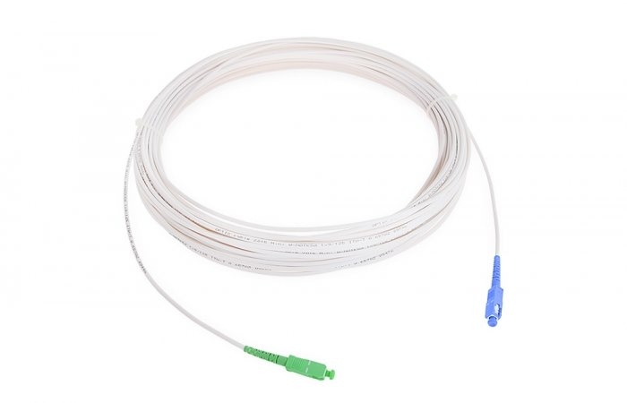 CONNLINK Patchcord SC/APC-SC/UPC 15m Single Mode Simplex włókno G657B3 3,0mm WHITE