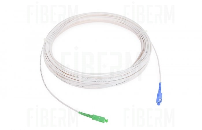 CONNLINK SC/APC-SC/UPC 15m Single Mode Simplex Glasfaser Patchkabel G657B3 3