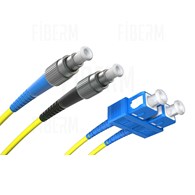 OPTO FC/UPC-SC/UPC 3m Single Mode Duplex Glasfaser Patchkabel G652D