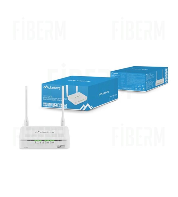 LANBERG RO-120GE WiFi Router AC1200 1x WAN 4x LAN 2x Antenne Dual Band IPTV