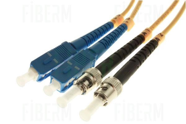 Cable de conexión de fibra óptica duplex multimodo ST/UPC-SC/UPC OPTO de 3m OM2
