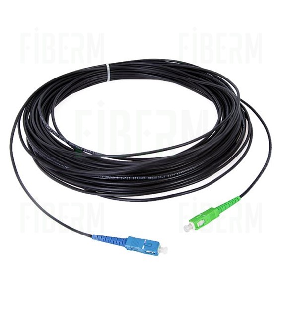 Cable de fibra óptica OPTIX 800N S-QOTKSdD de 1J de 30 metros Conectores SC/APC-SC/UPC