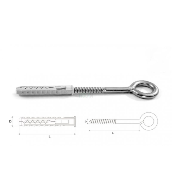 FIBERM Kołek rozporowy z hakiem oczkowym 14 x 230