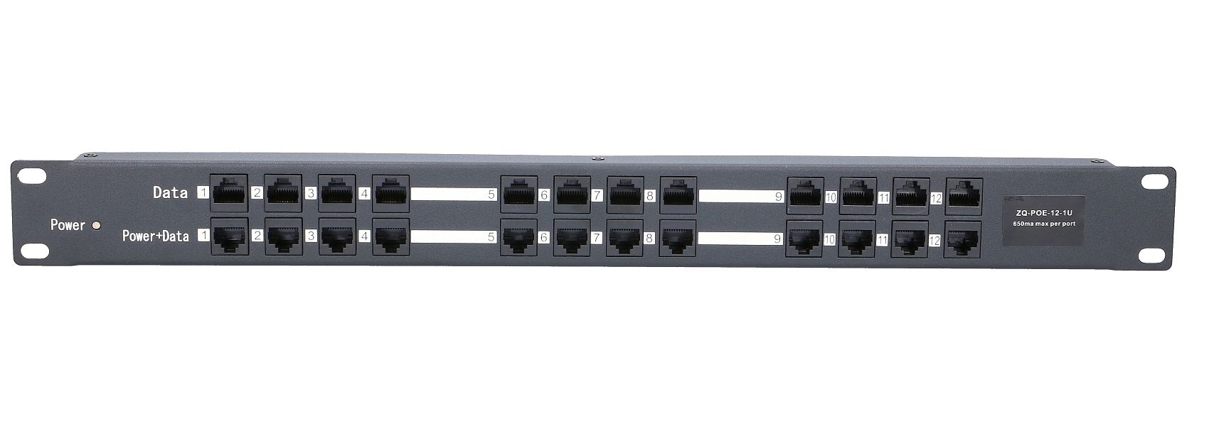 EXTRALINK PoE Injector 12 portów 100Mbps RACK