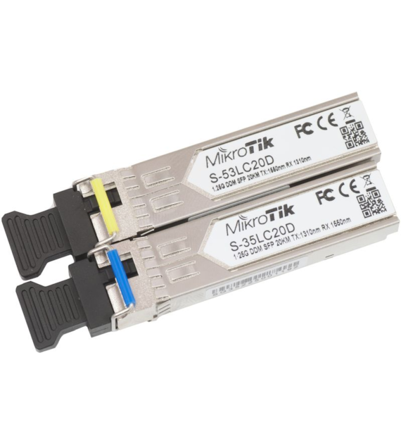 Mikrotik S-3553LC20D para industrialnych wkładek SFP WDM SM LC 20 km 1.25Gbps 1310/1550nm