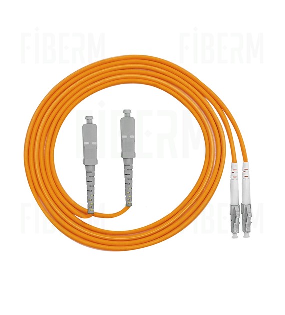 FIBERM Patchcord SC/UPC-LC/UPC 1m Multi Mode Duplex Fiber G652D 3