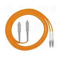 FIBERM Patchcord SC/UPC-LC/UPC 1m Multi Mode Duplex włókno OM2 3,0mm PVC