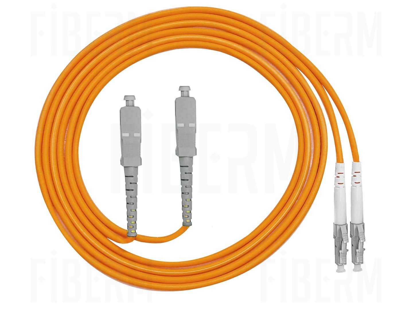 FIBERM Patchkabel SC/UPC-LC/UPC 1m Multi Mode Duplex Glasfaser G652D 3