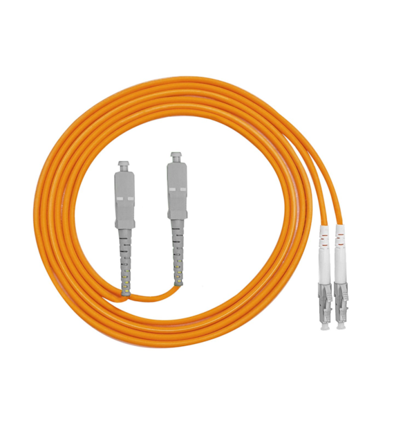 FIBERM Patchcord SC/UPC-LC/UPC 2m Multi Mode Duplex włókno OM2 3,0mm PVC