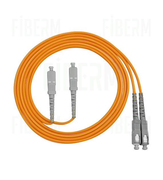 Cable de conexión de fibra óptica duplex multimodo SC/UPC-SC/UPC de 2m G652D 3