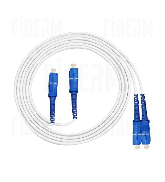 FIBERM Patchcord SC/UPC-SC/UPC 0,5m Single Mode Duplex włókno G657A 2,0mm PVC