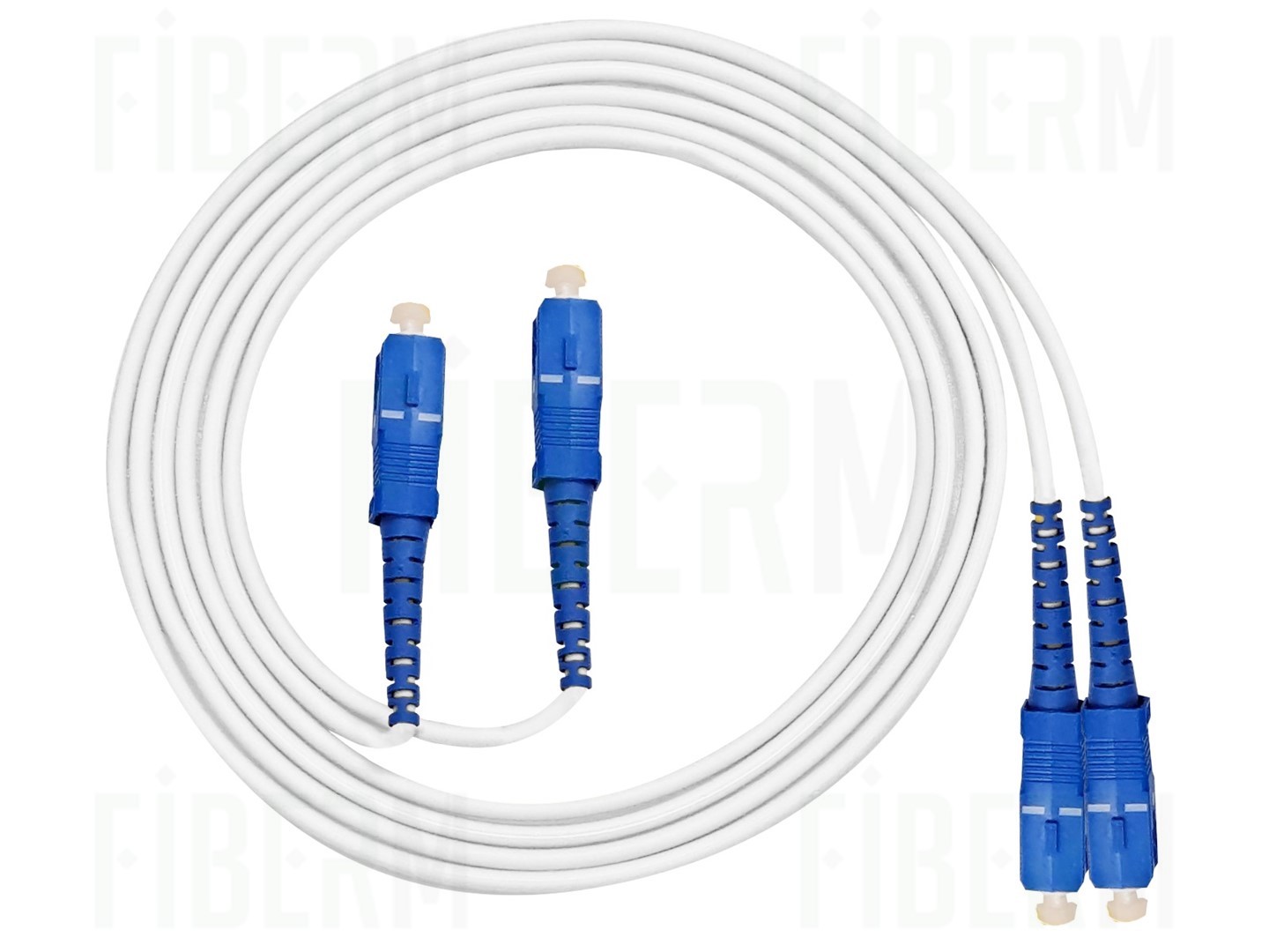 FIBERM Patchcord SC/UPC-SC/UPC 0,5m Single Mode Duplex włókno G657A 2,0mm PVC