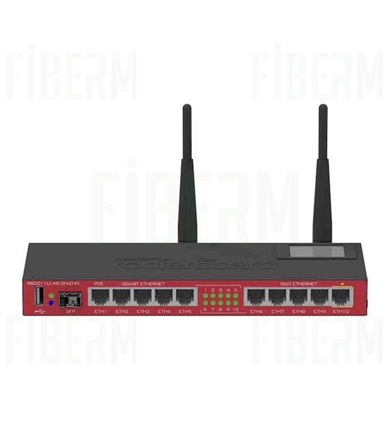 Router Mikrotik RouterBoard RB2011UiAS-2HnD-IN 5 x 10/100 5 x 10/100/1000 PoE 1 x SFP 1 x USB