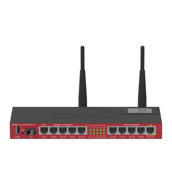 Mikrotik RouterBoard RB2011UiAS-2HnD-IN 5 x 10/100 5 x 10/100/1000 PoE 1 x SFP 1 x USB