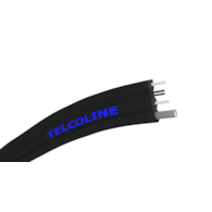 TELCOLINE Kabel światłowodowy 2J FTTH FLAT Drop, G657A1, czarny