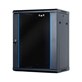 Gabinete de rack colgante/parado de 19  con patas 15U 600mm negro con puertas de vidrio de STARTLAN